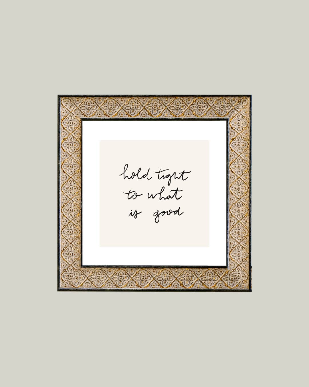 Hold Tight Framed Antique Print: 9x9