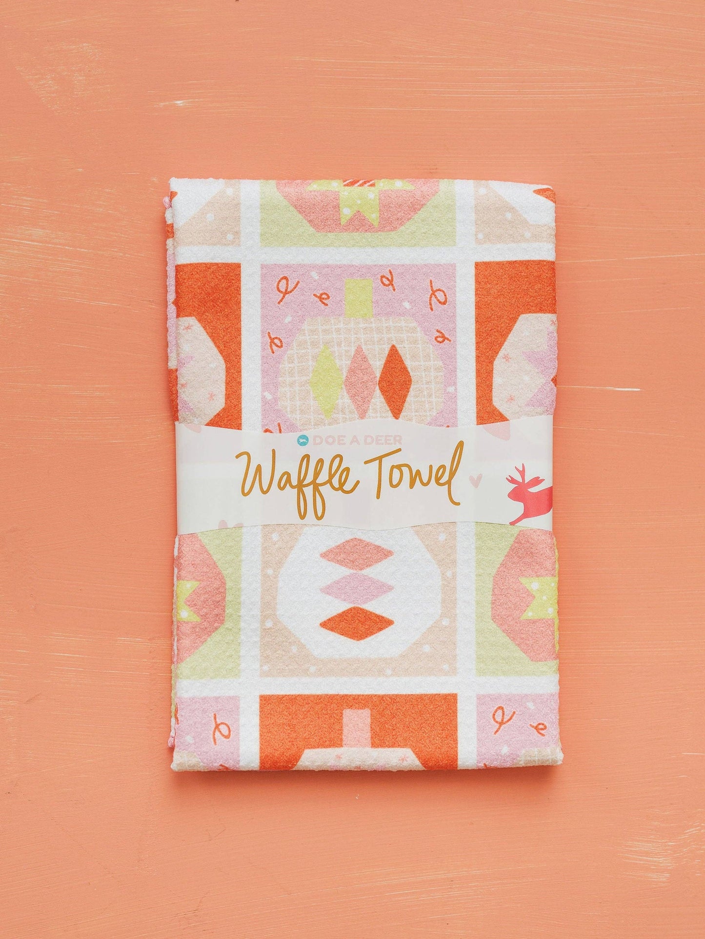 Pumpkin Quilt Waffle Towel | Fall