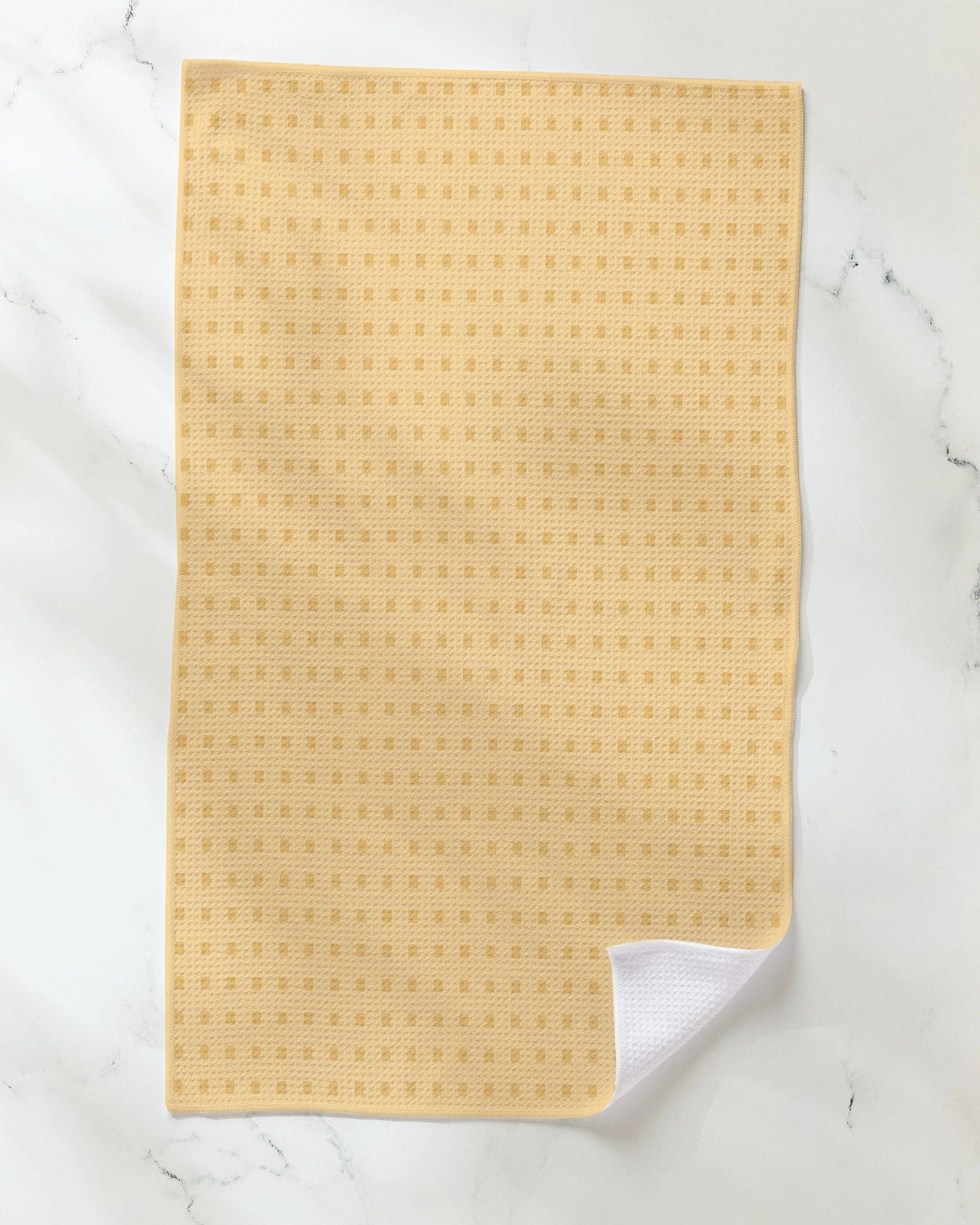 Confetti Tiles Tea Towel: Yellow