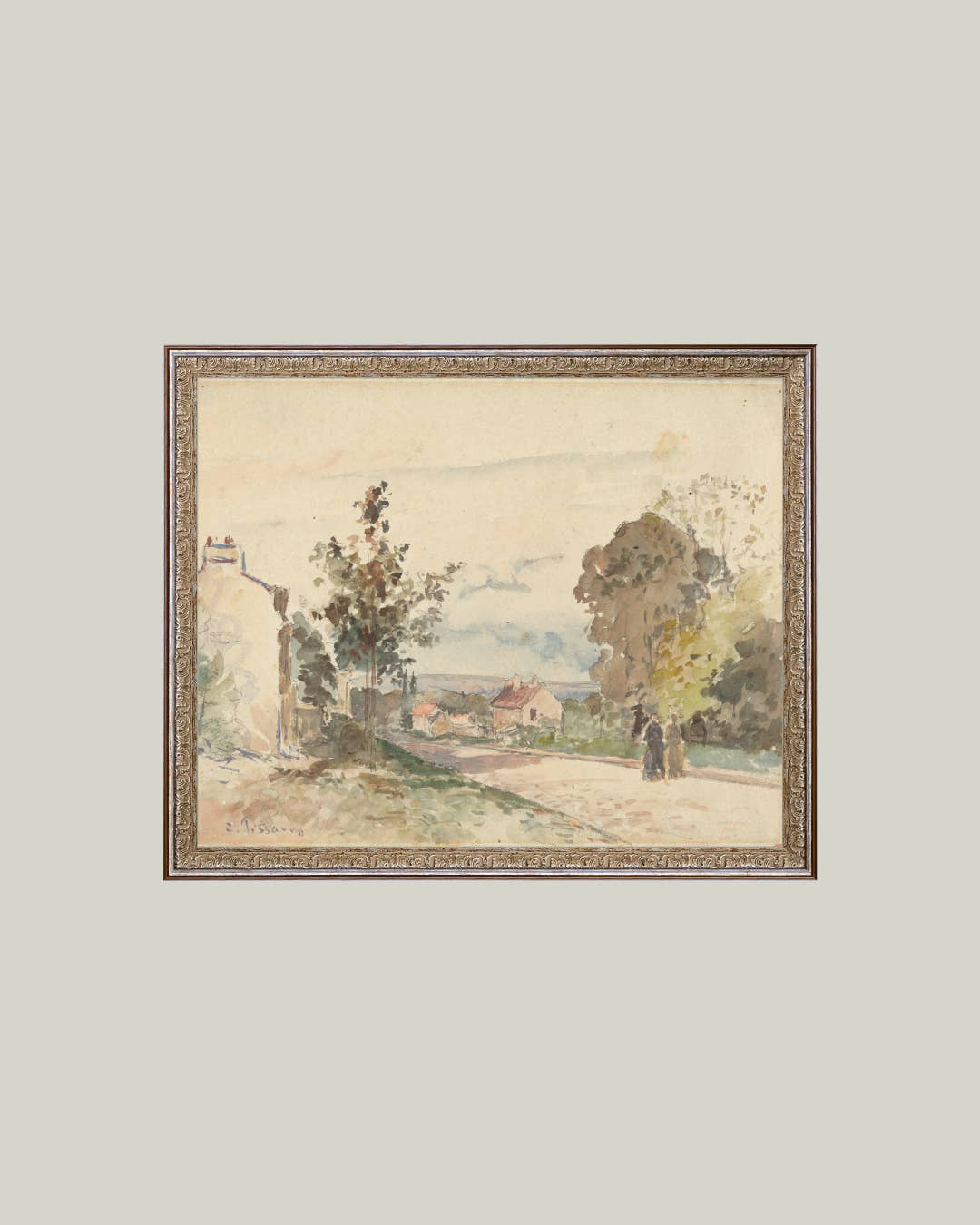 The Road From Versailles Framed Antique Art: 10x8
