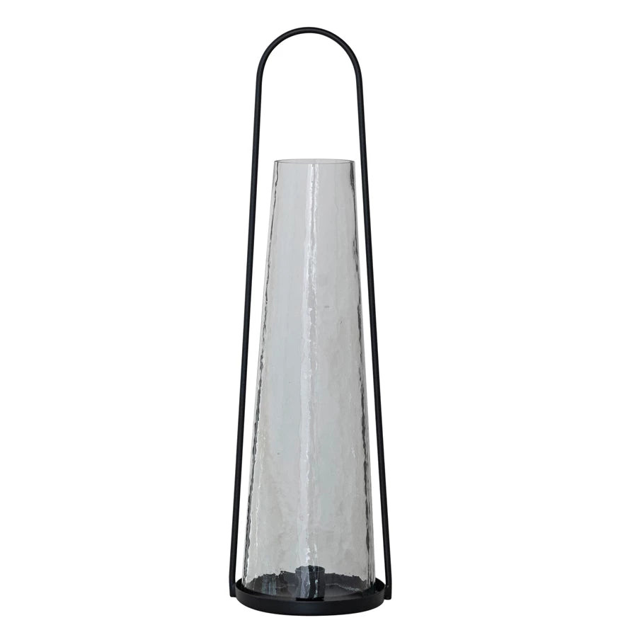 Metal Lantern Taper Holder with Handle