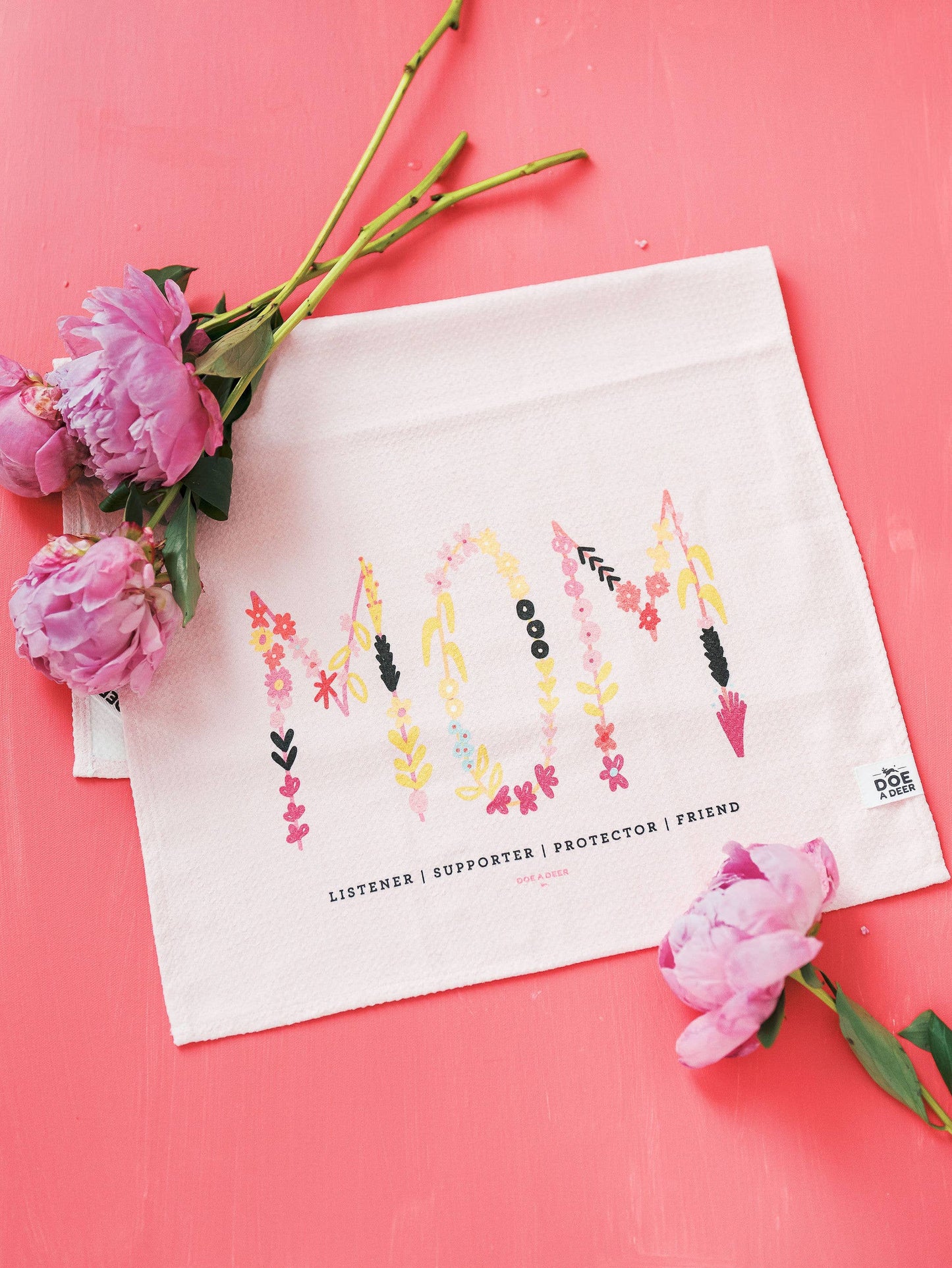 Mom Waffle Tea Towel || Spring, Easter, Mother's Day