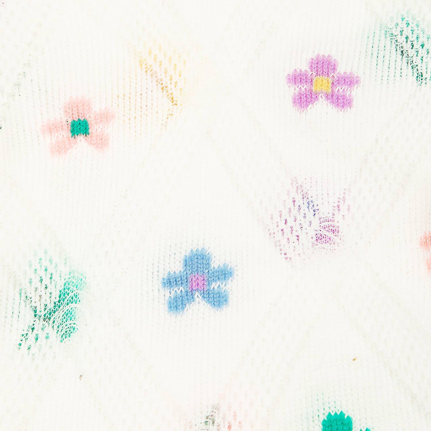 White Flower Print Pattern Socks