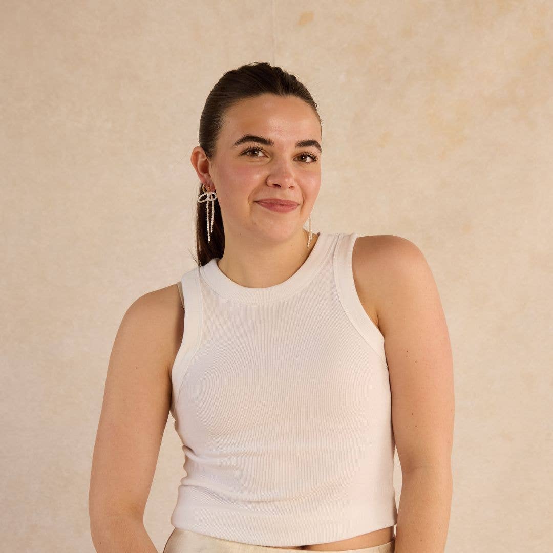 Pearl Bow Drop Earrings