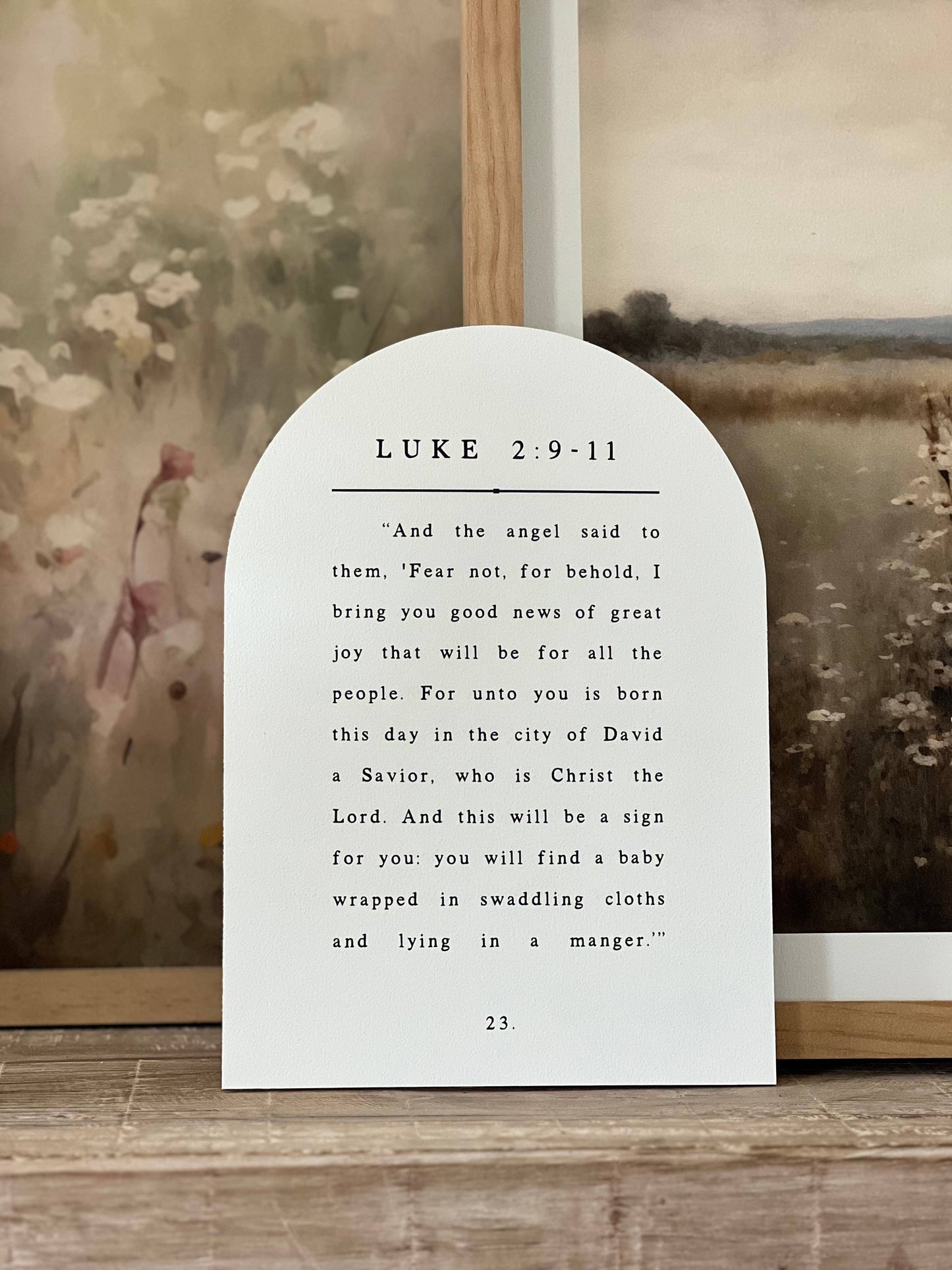 Luke 2 Book Page, Arch | Christmas Decor: 7x10"