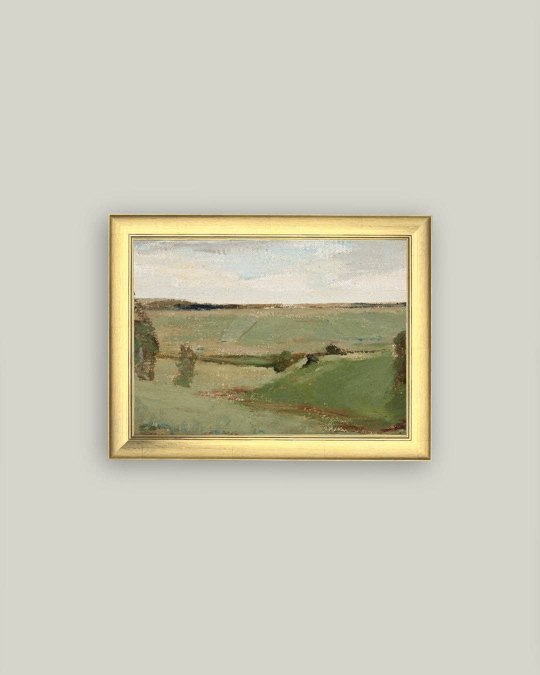 Studies by a River Framed Antique Art: 8x6