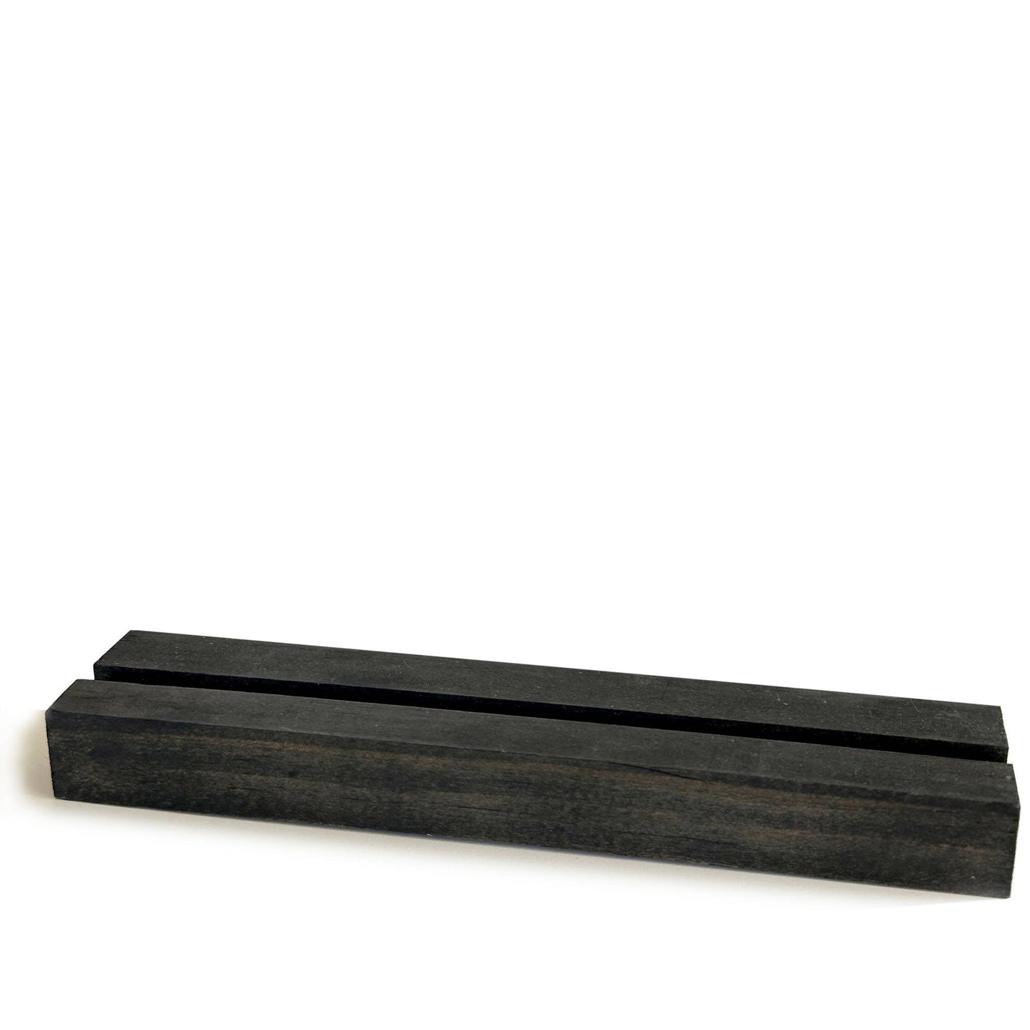 Mini Canvas Wood Grooved Holder: Black stained