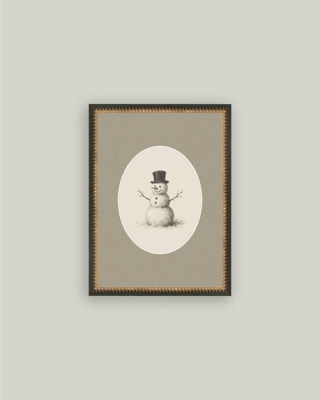 Oval Snowman: 8x10