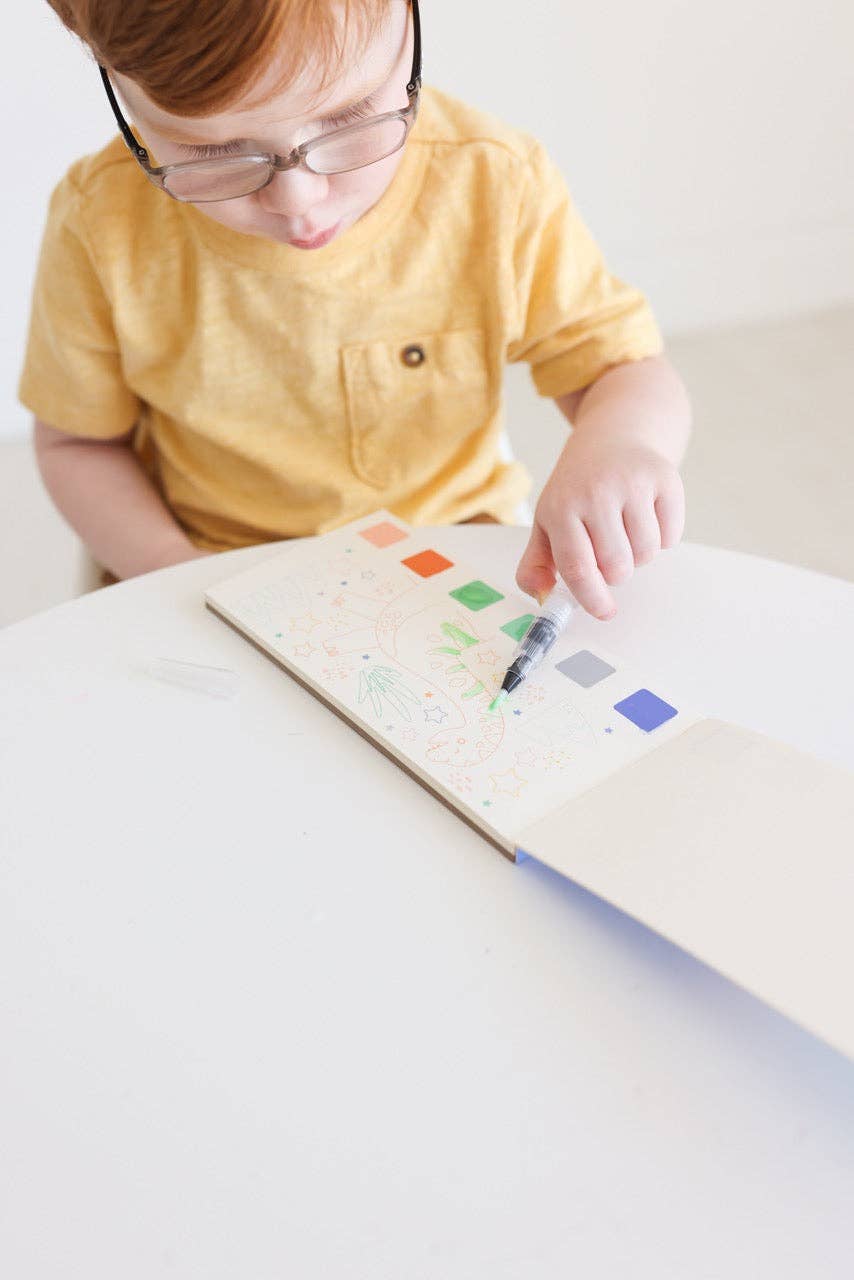 Dinosaur Watercolor Book for Kids Portable, Screen-Free Art