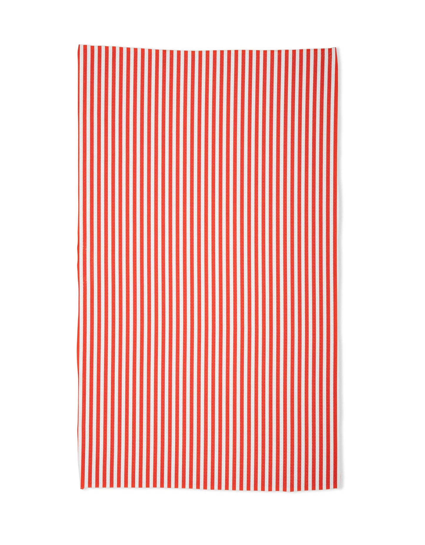 Geometry Summer Stripe Red Tea Towel