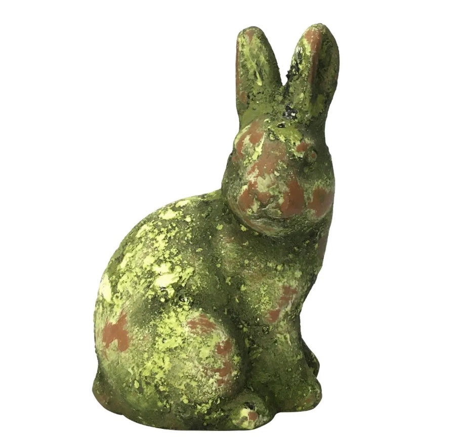 Mossy Cement Rabbit