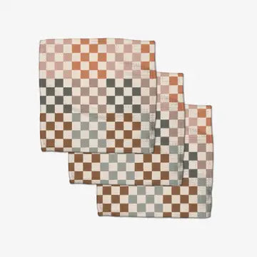 Geometry Dishcloth-Autumn Checkers