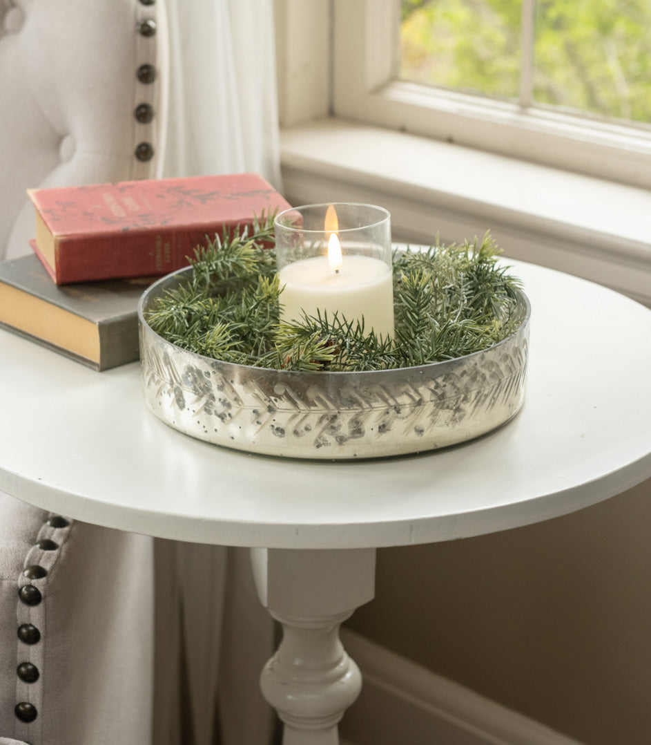 10” Metallic Glass Tray