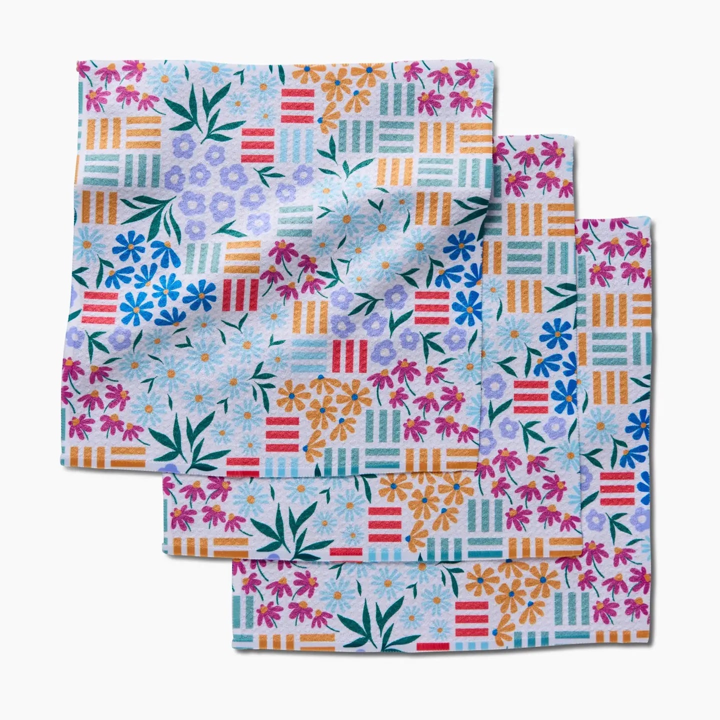 Geometry Dishcloth Set-Floral Garden
