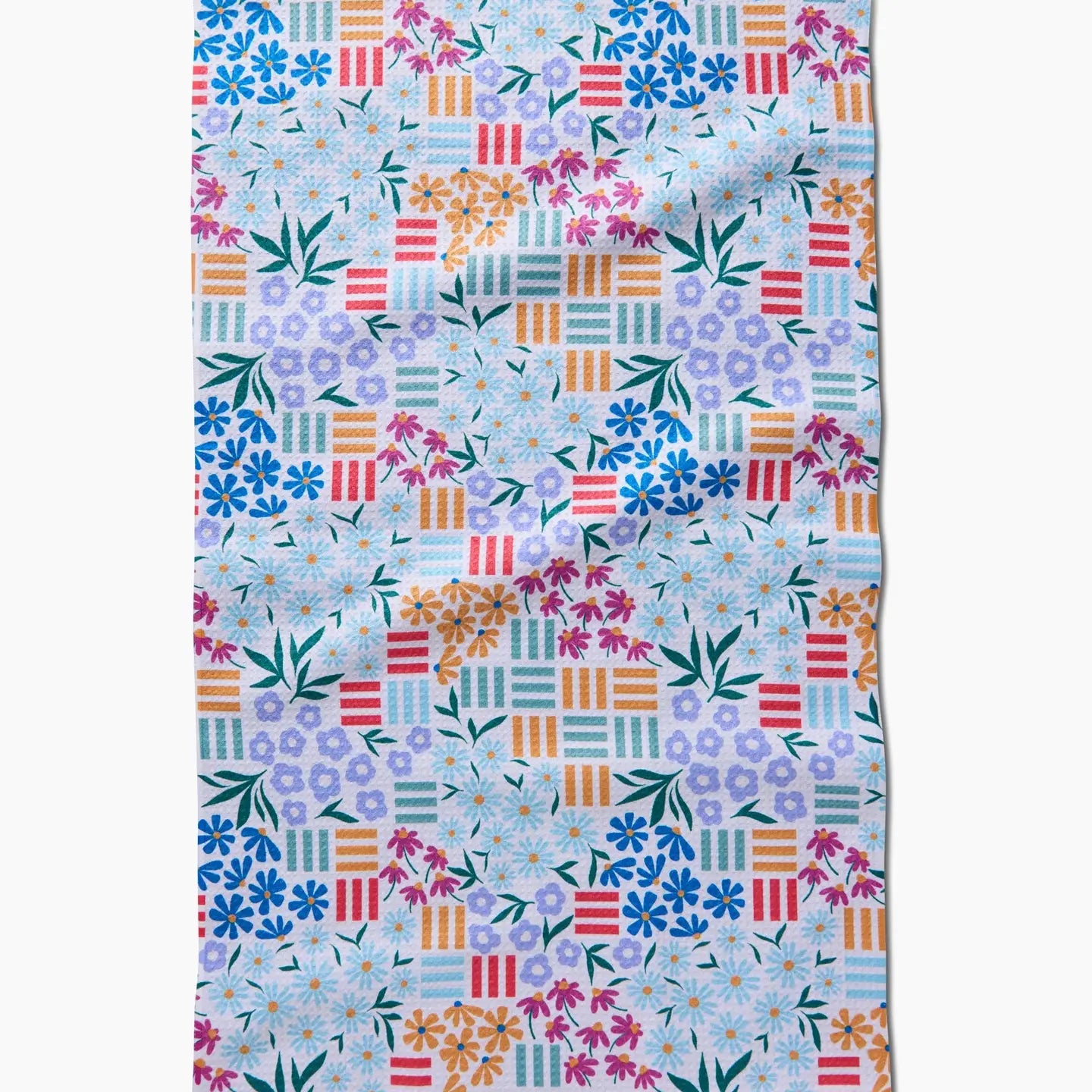 Geometry Tea Towel-Floral Garden