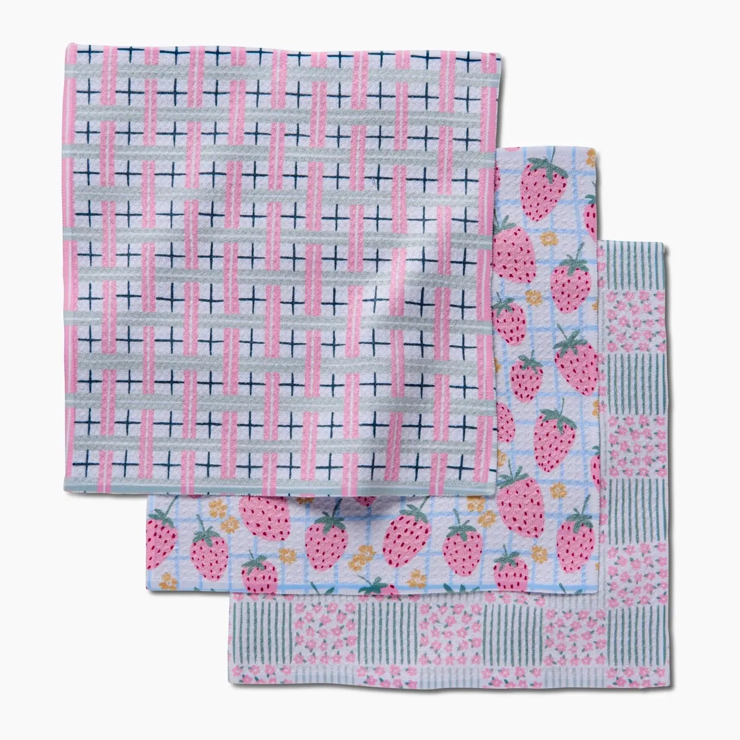 Geometry Dishcloth Set-Spring Picnic Day