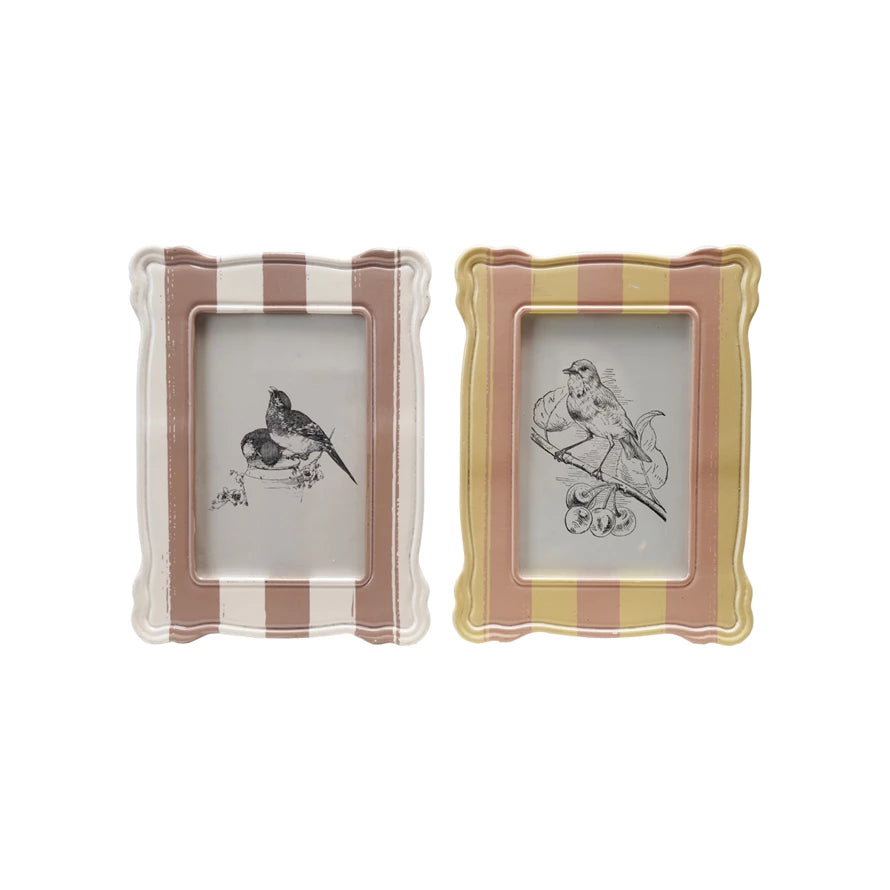 Resin Striped Photo Frame