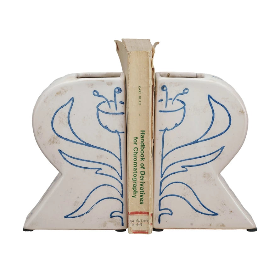 Terracotta Vase Bookends-Set of 2