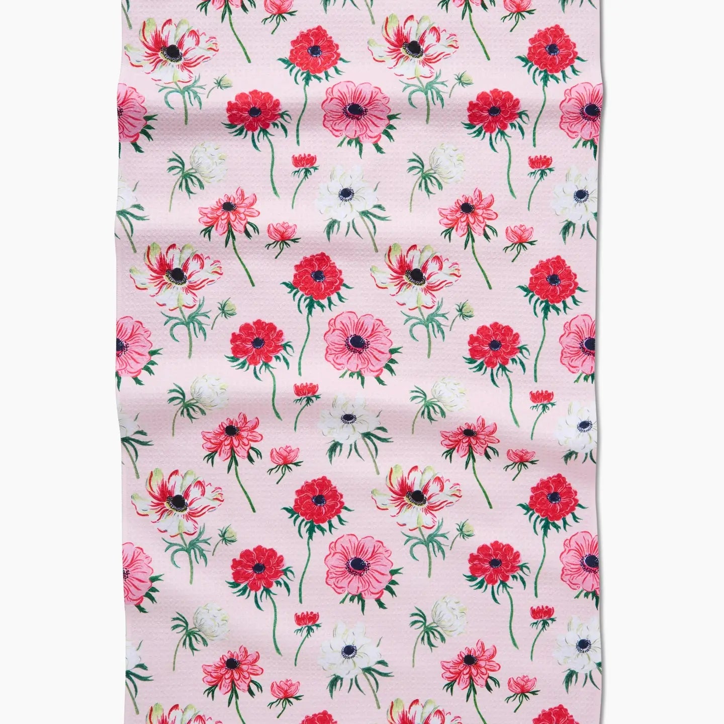 Geometry Tea Towel-Anemone Garden Flowers