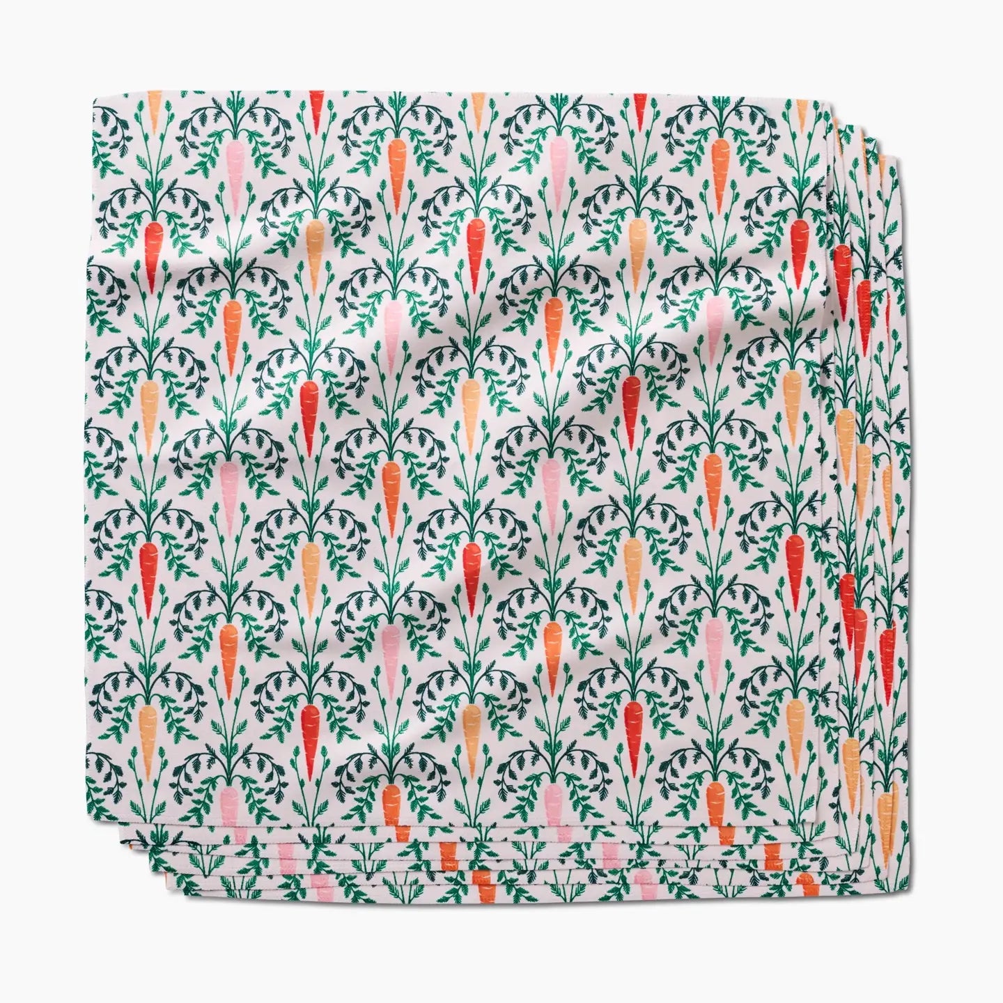 Geometry Dinner Napkin Set-Carrot Damask