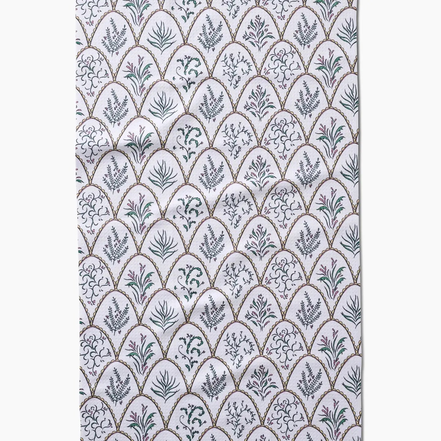 Geometry Tea Towel-Floral Scallops