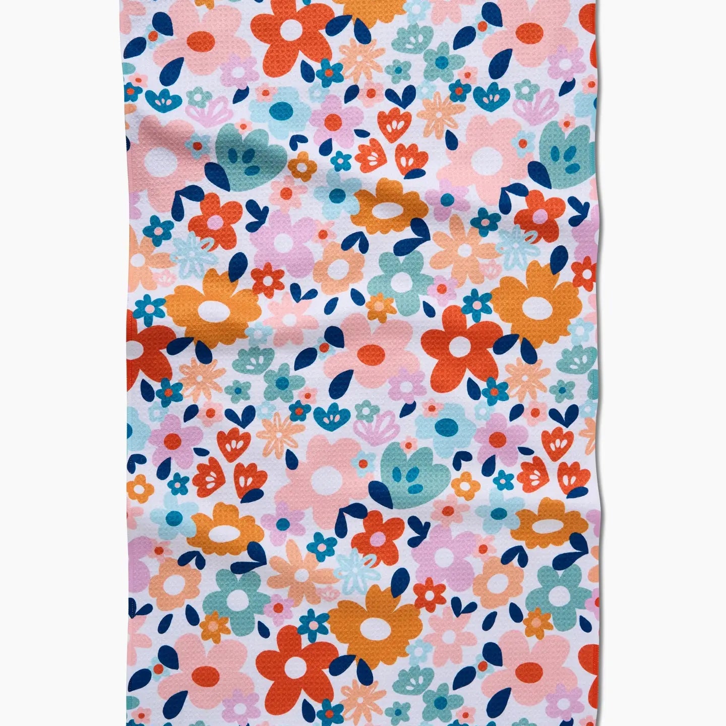 Geometry Tea Towel-Whimsy Flowers