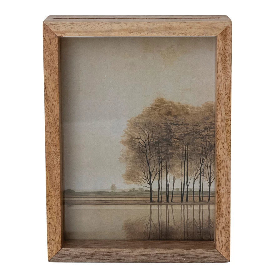 Mango Wood Landscape Floating Photo Frame (Holds 5x7”)