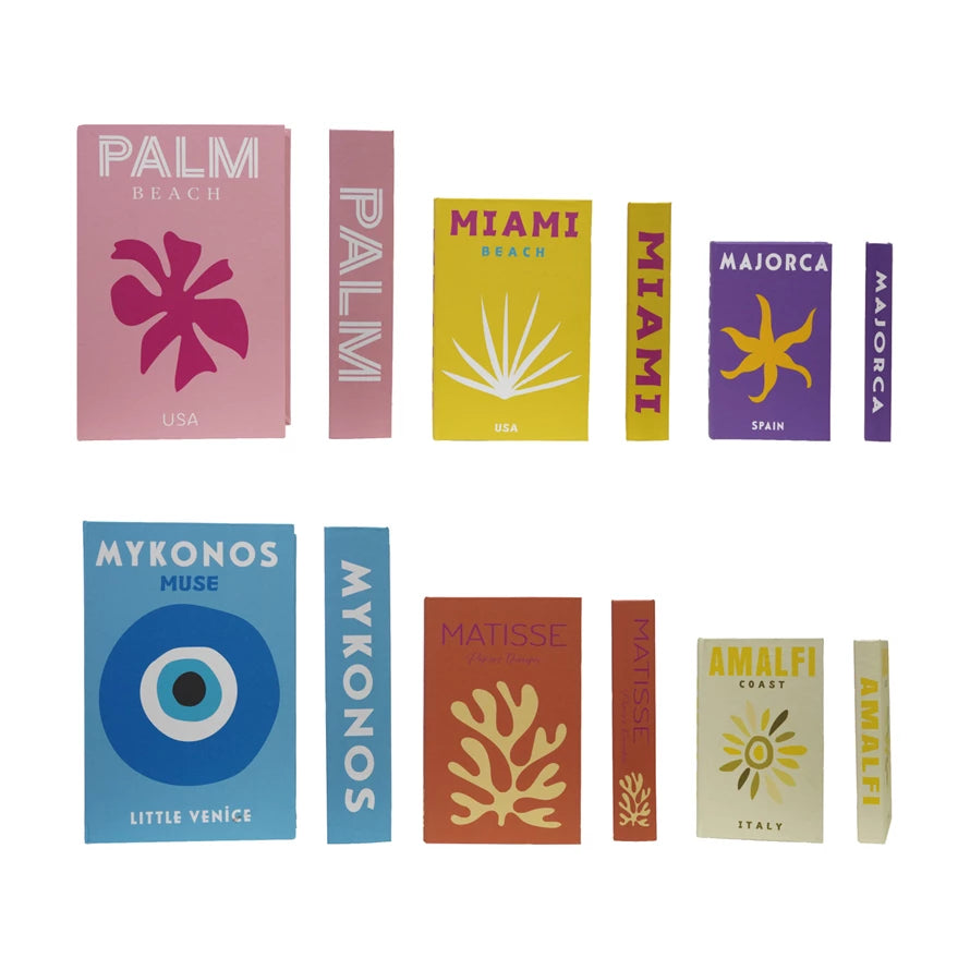 Wanderlust Canvas Book Storage Boxes