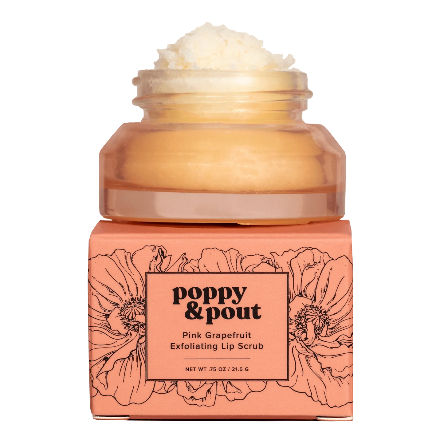Poppy & Pout Lip Scrub-Pink Grapefruit