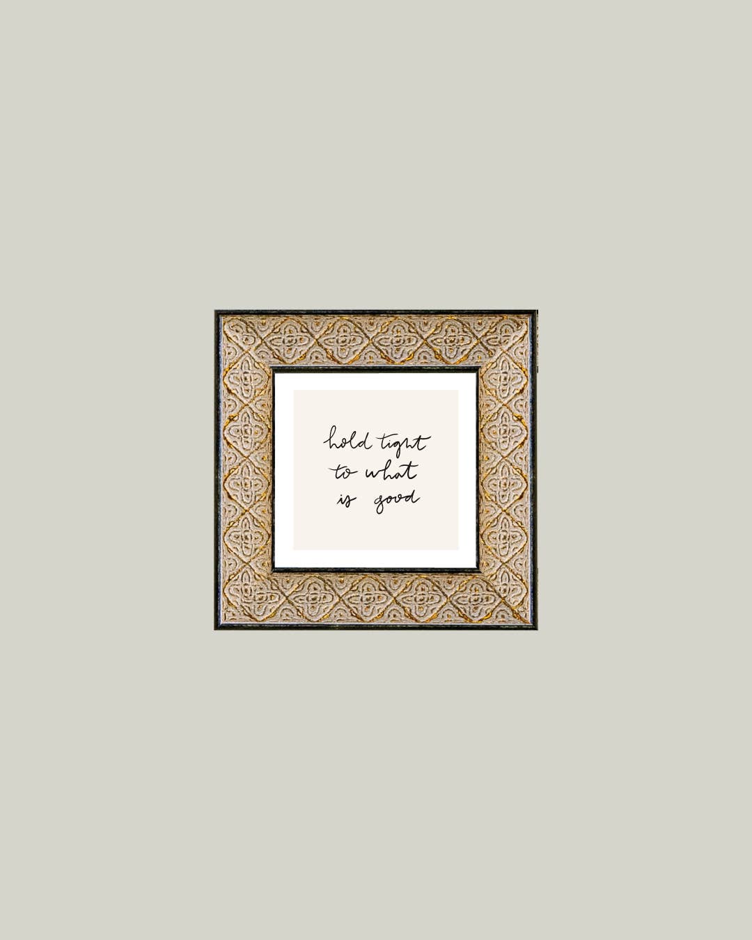 Hold Tight Framed Antique Print: 9x9