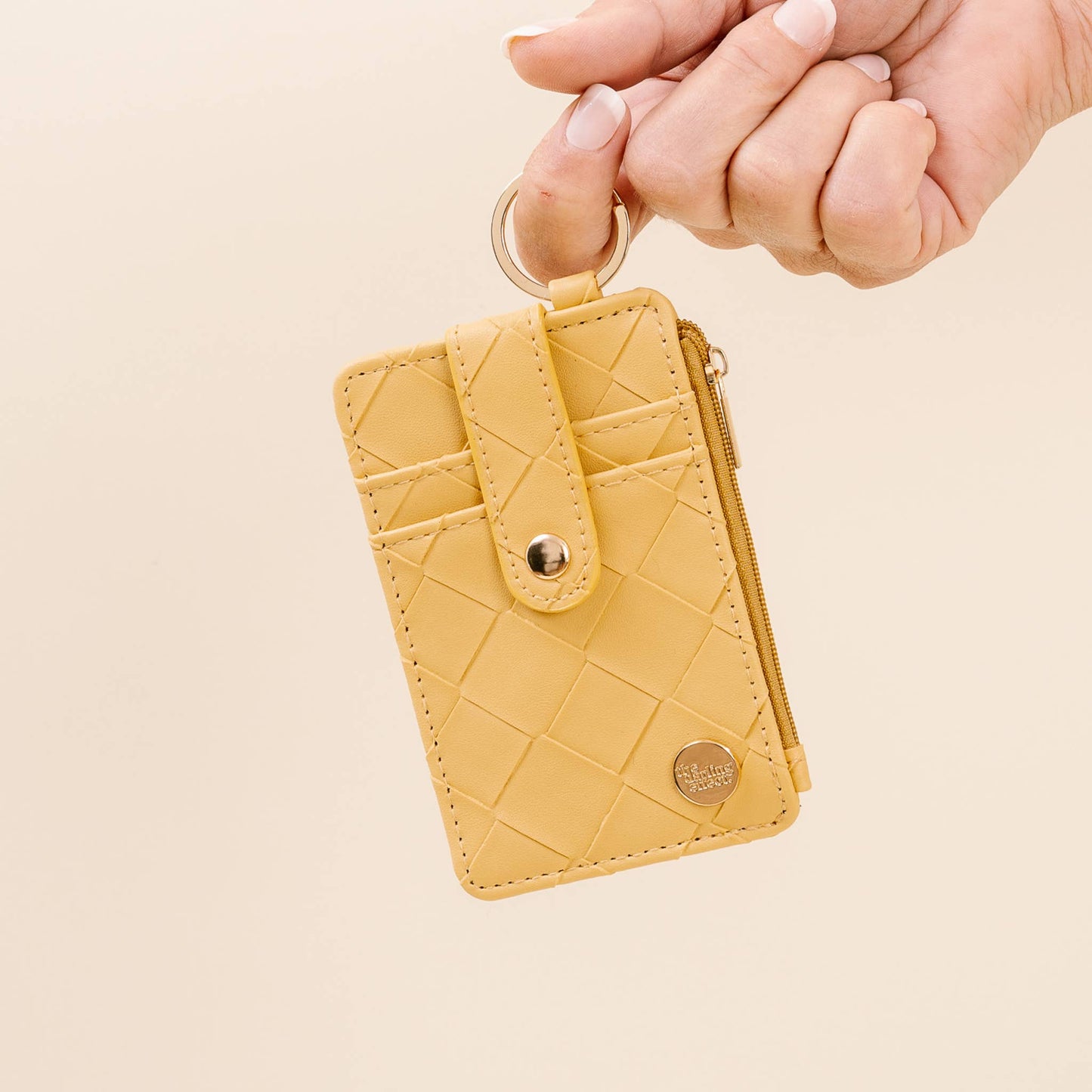 Keychain Wallet - Woven Mustard