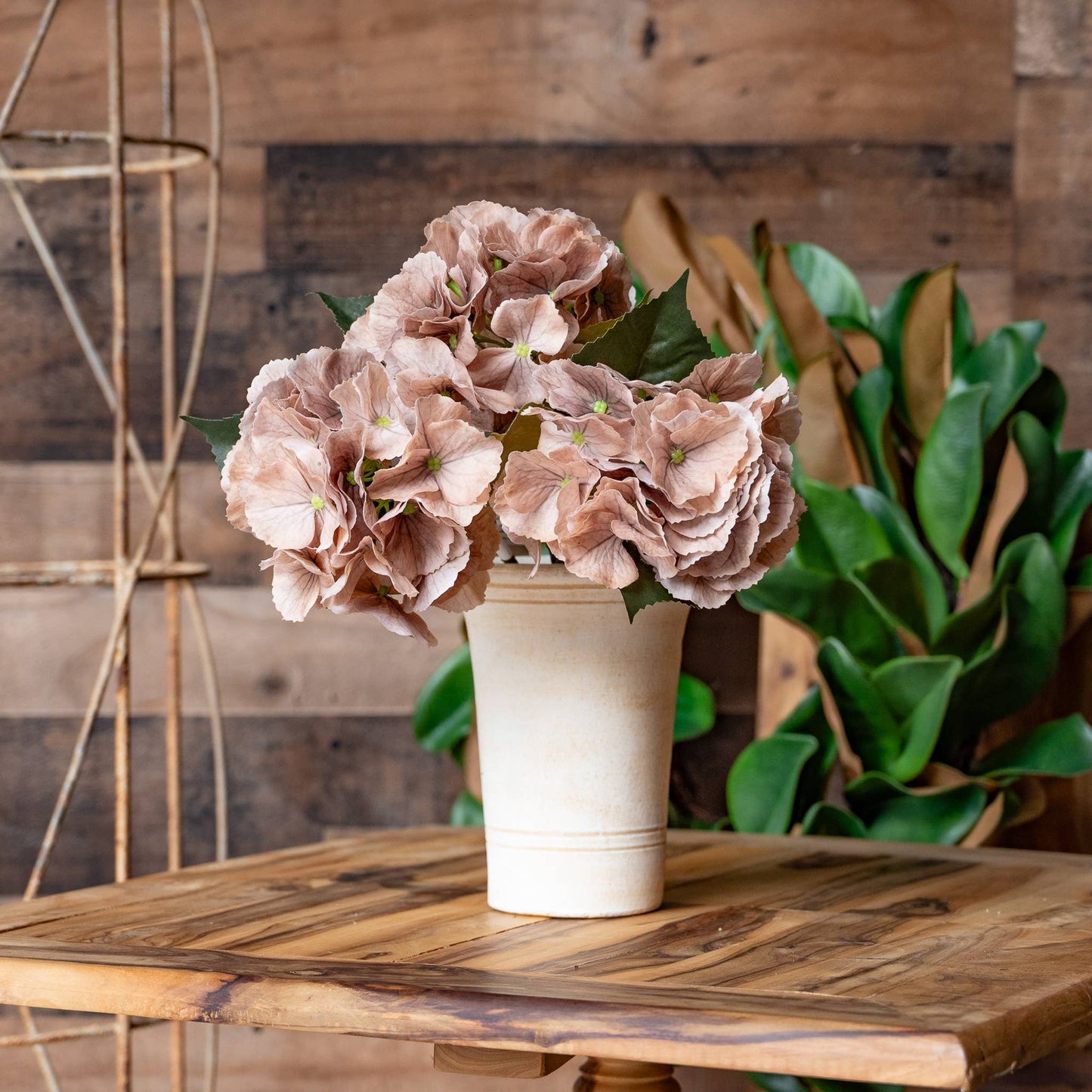 Real Touch Hydrangea - 14 Inch - Dune