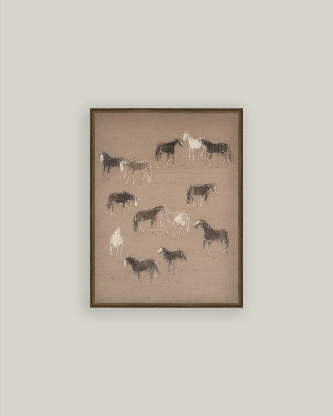 Horse Herd Sketch: 8x10