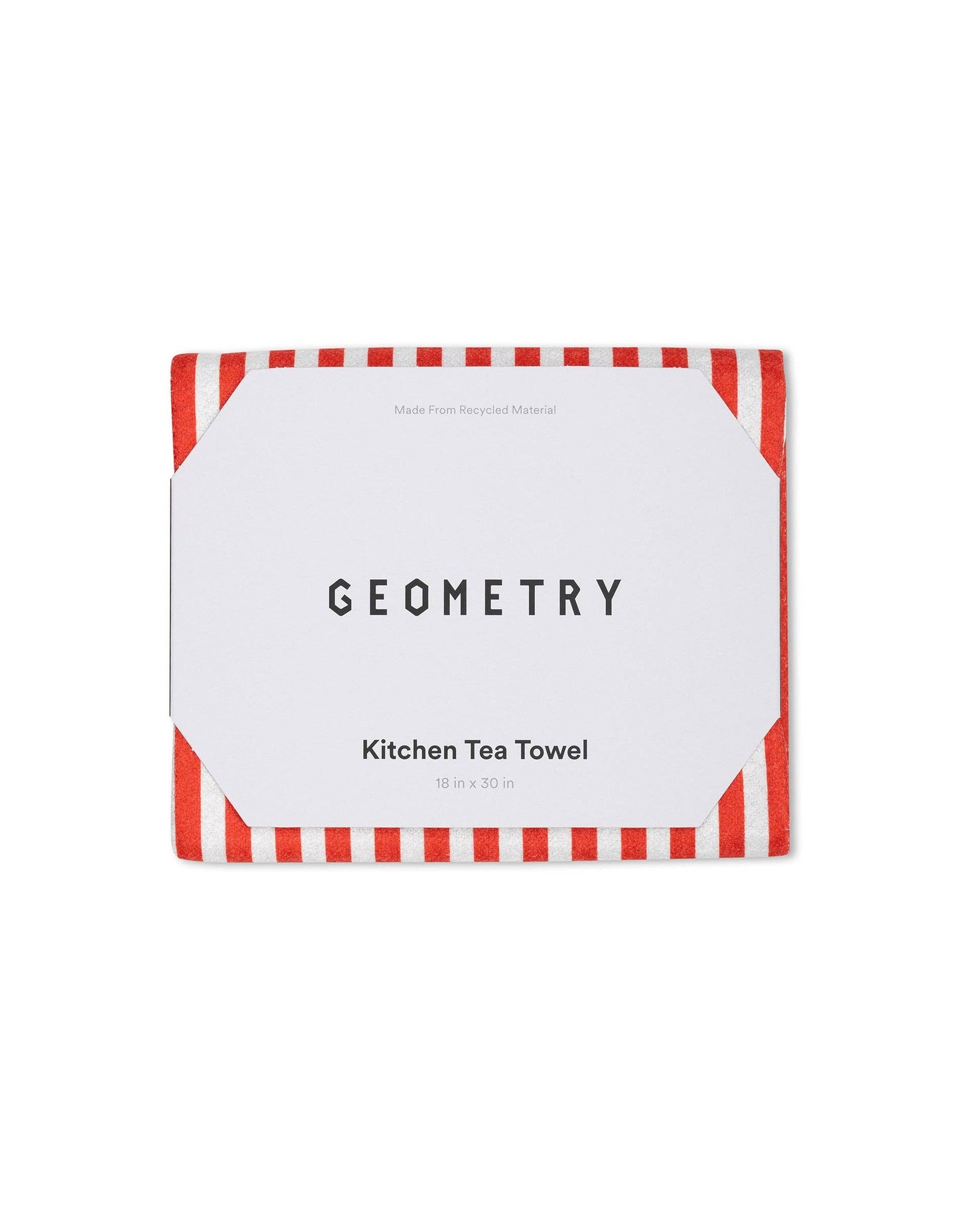 Geometry Summer Stripe Red Tea Towel