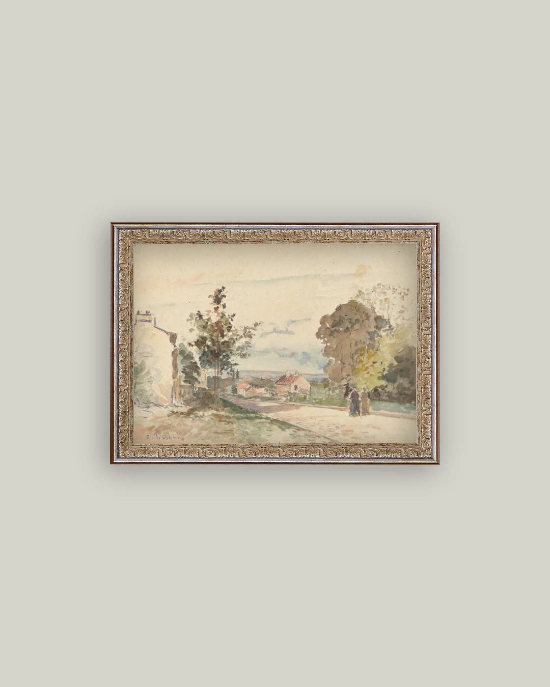 The Road From Versailles Framed Antique Art: 10x8