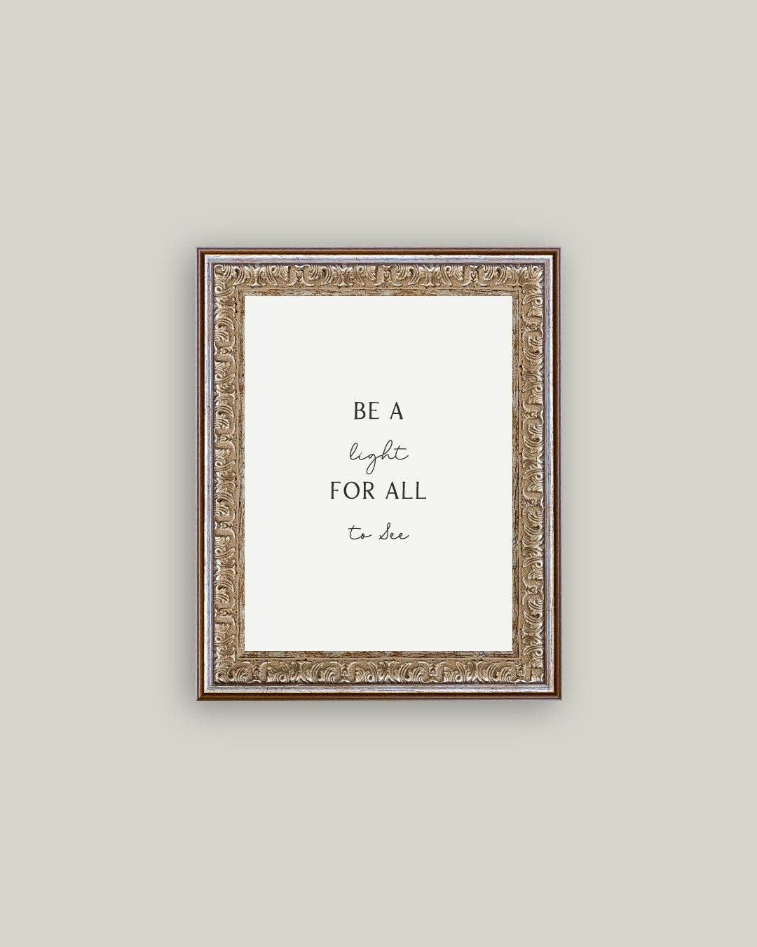 Be A Light For All To See Framed Antique Print: 8x10