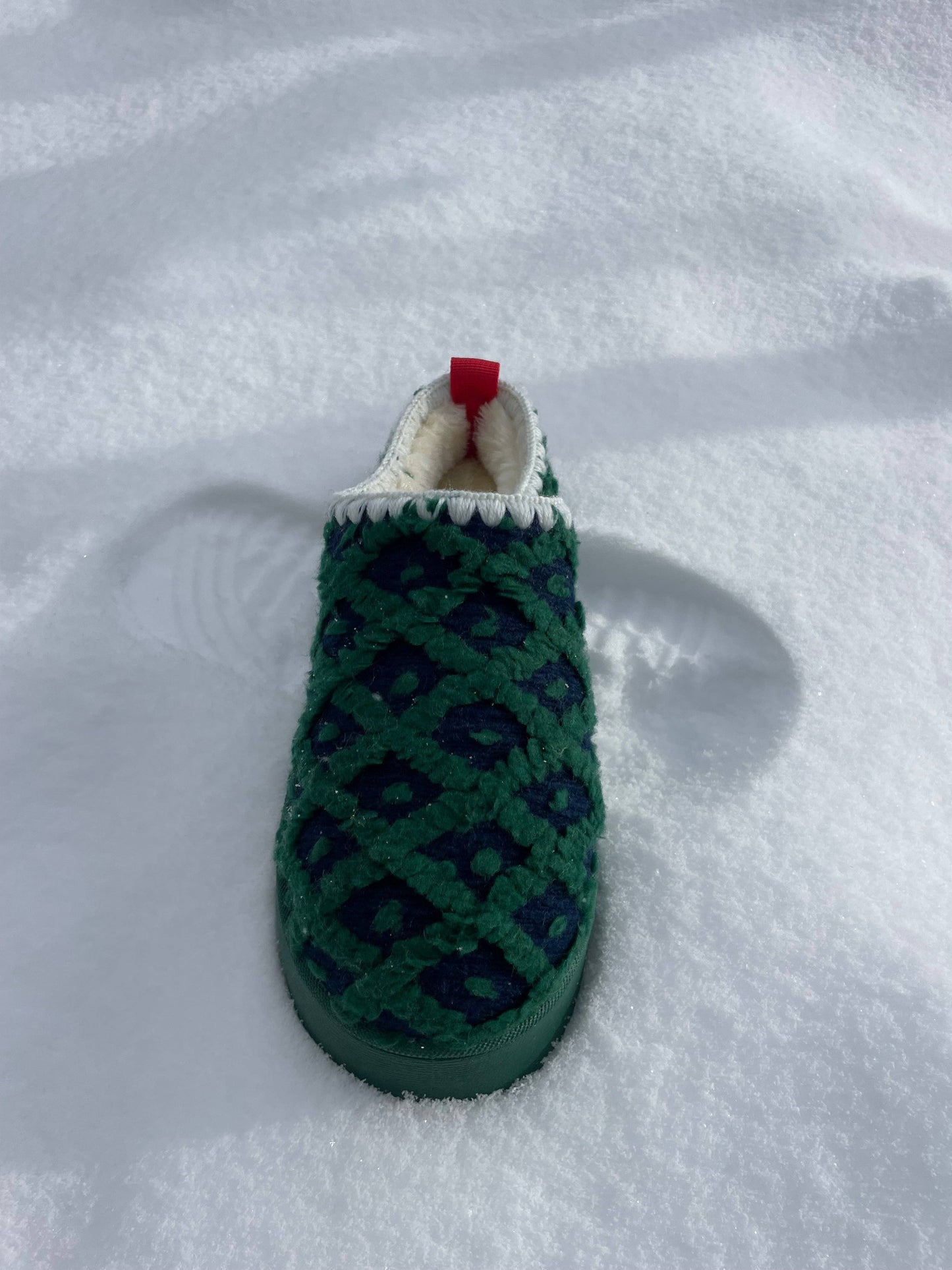 Alpine Slipper | Navy + Green