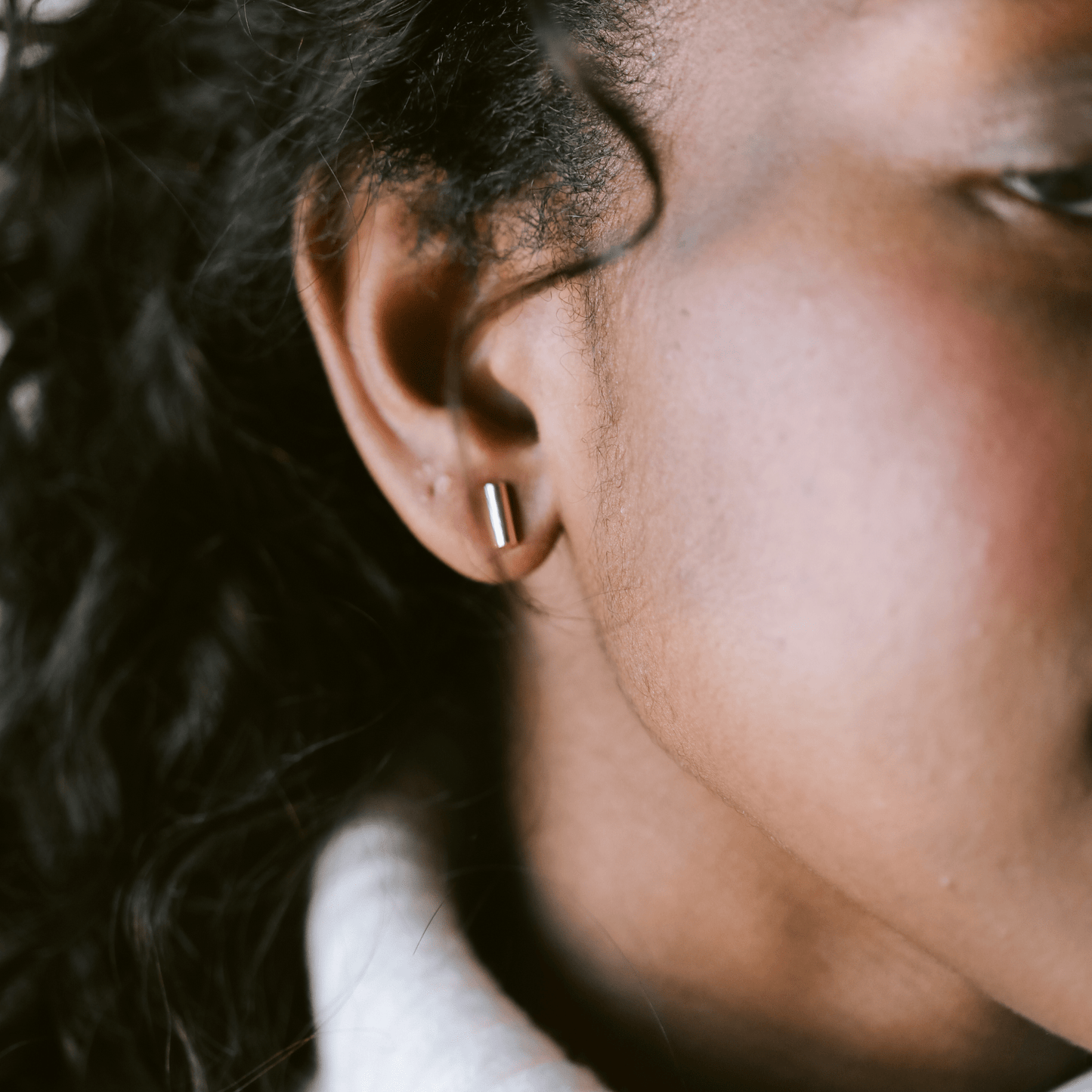 Gold Bar Studs: One Size