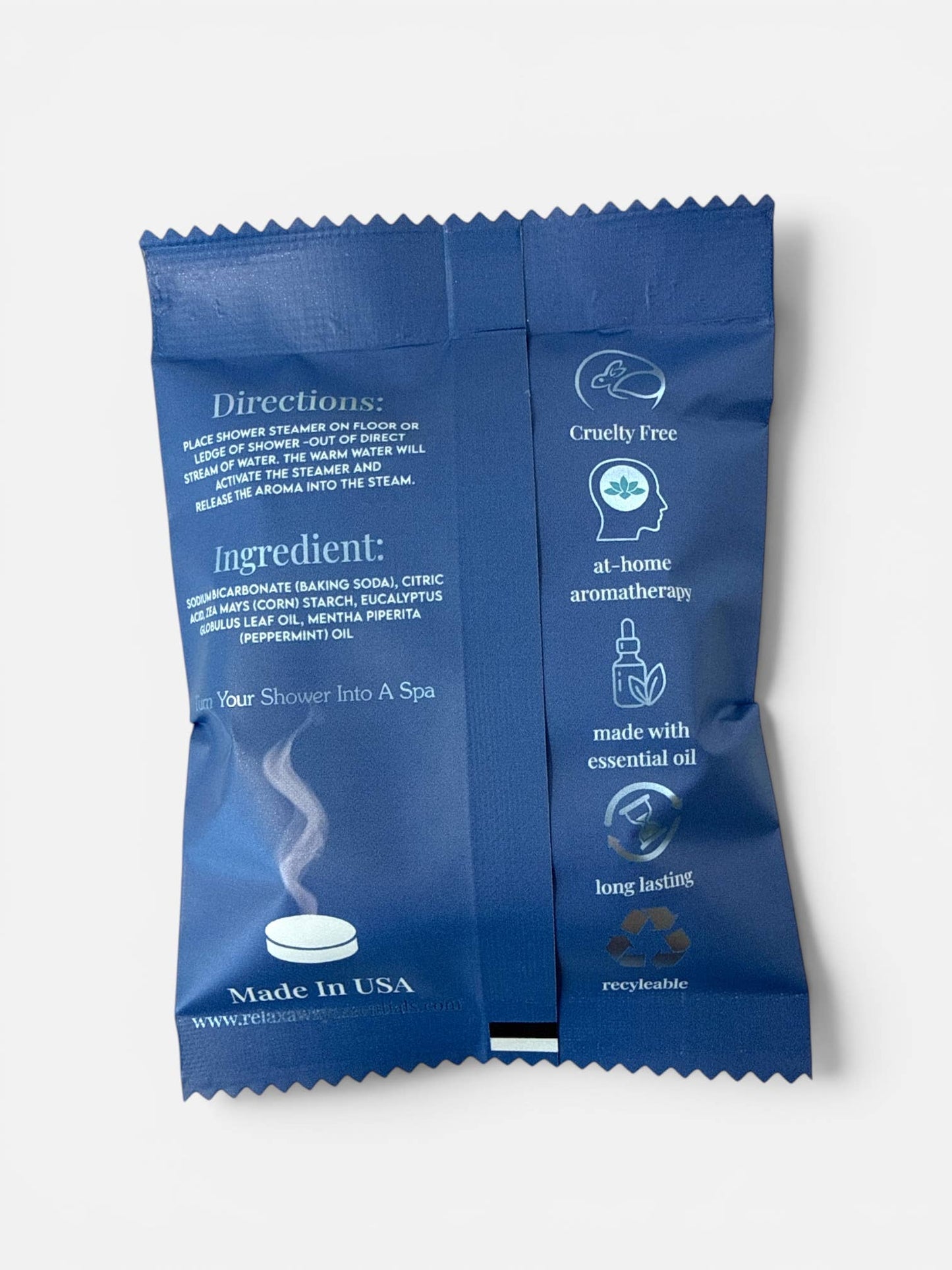 Peppermint Eucalyptus Shower Steamers 6 Pack - Made in USA