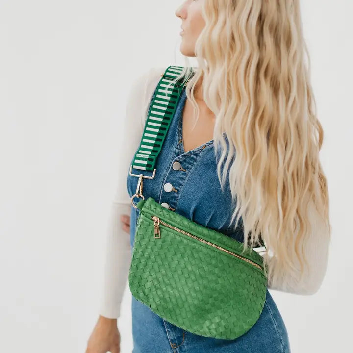 Woven Bum Bag Emerald