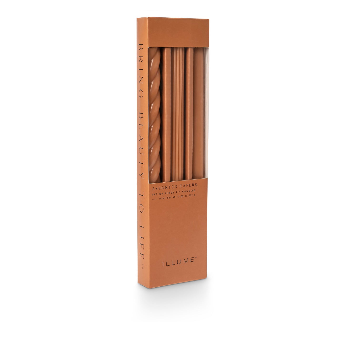Assorted Taper Candles 3 pack Terra Tabacco