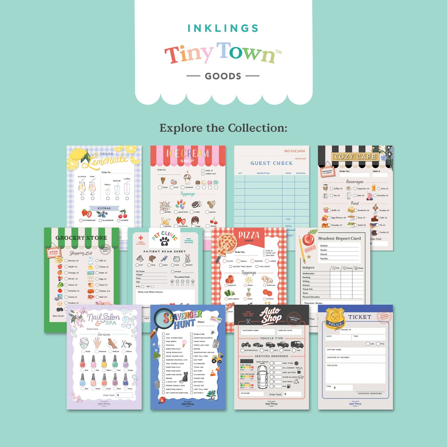 Tiny Town Play Notepad - Grocery Store