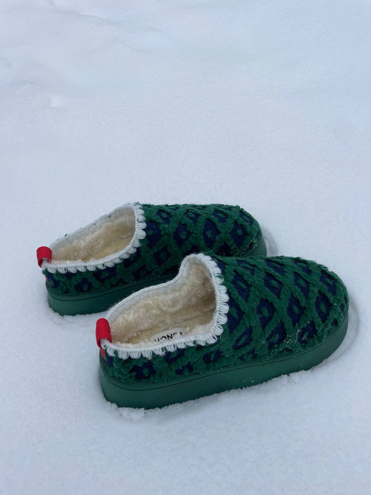 Alpine Slipper | Navy + Green