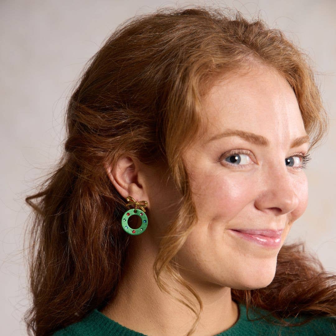 Holiday Wreath Earrings