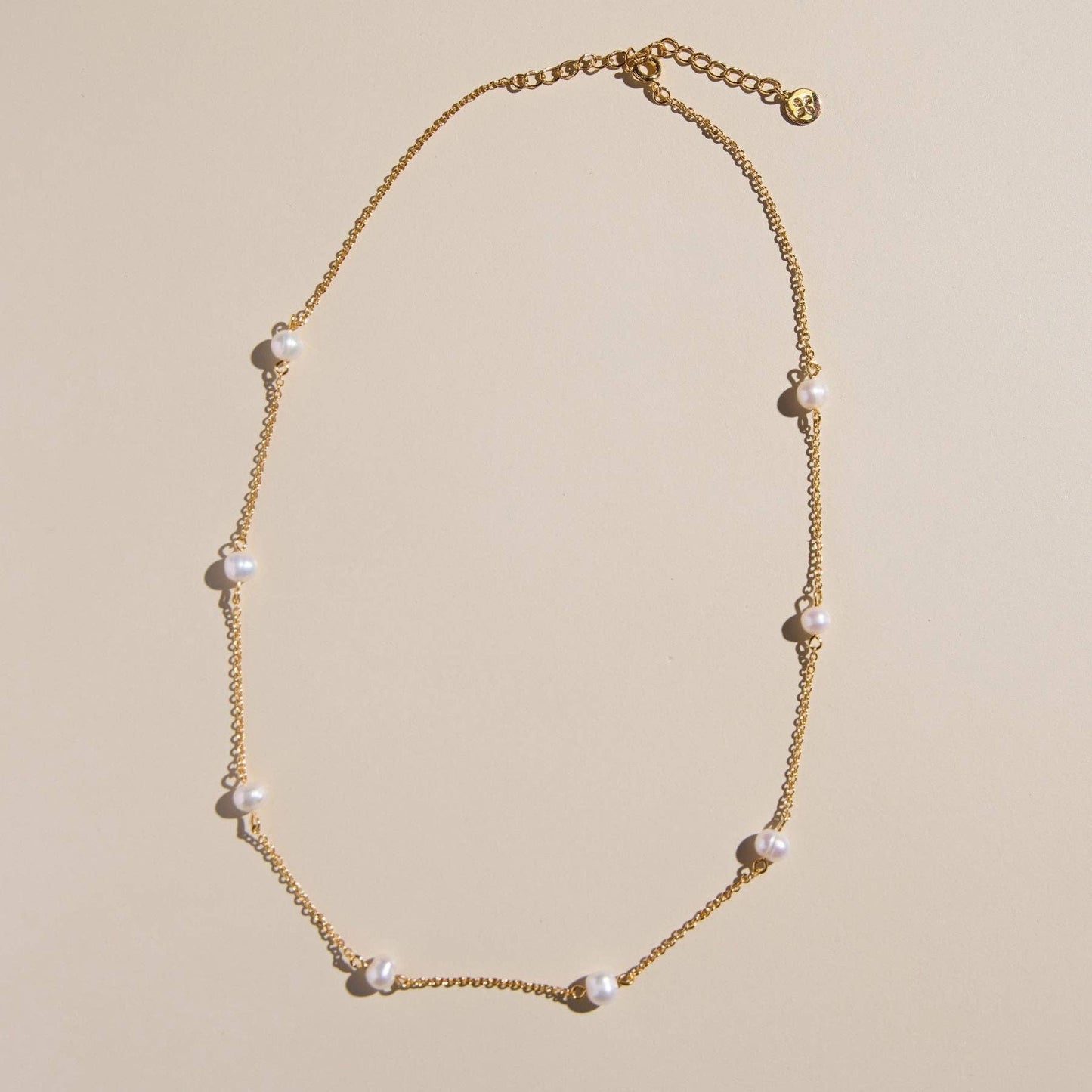 Pearl Delicate Saturn Chain Necklace