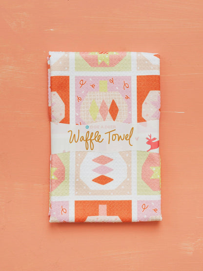 Pumpkin Quilt Waffle Towel | Fall