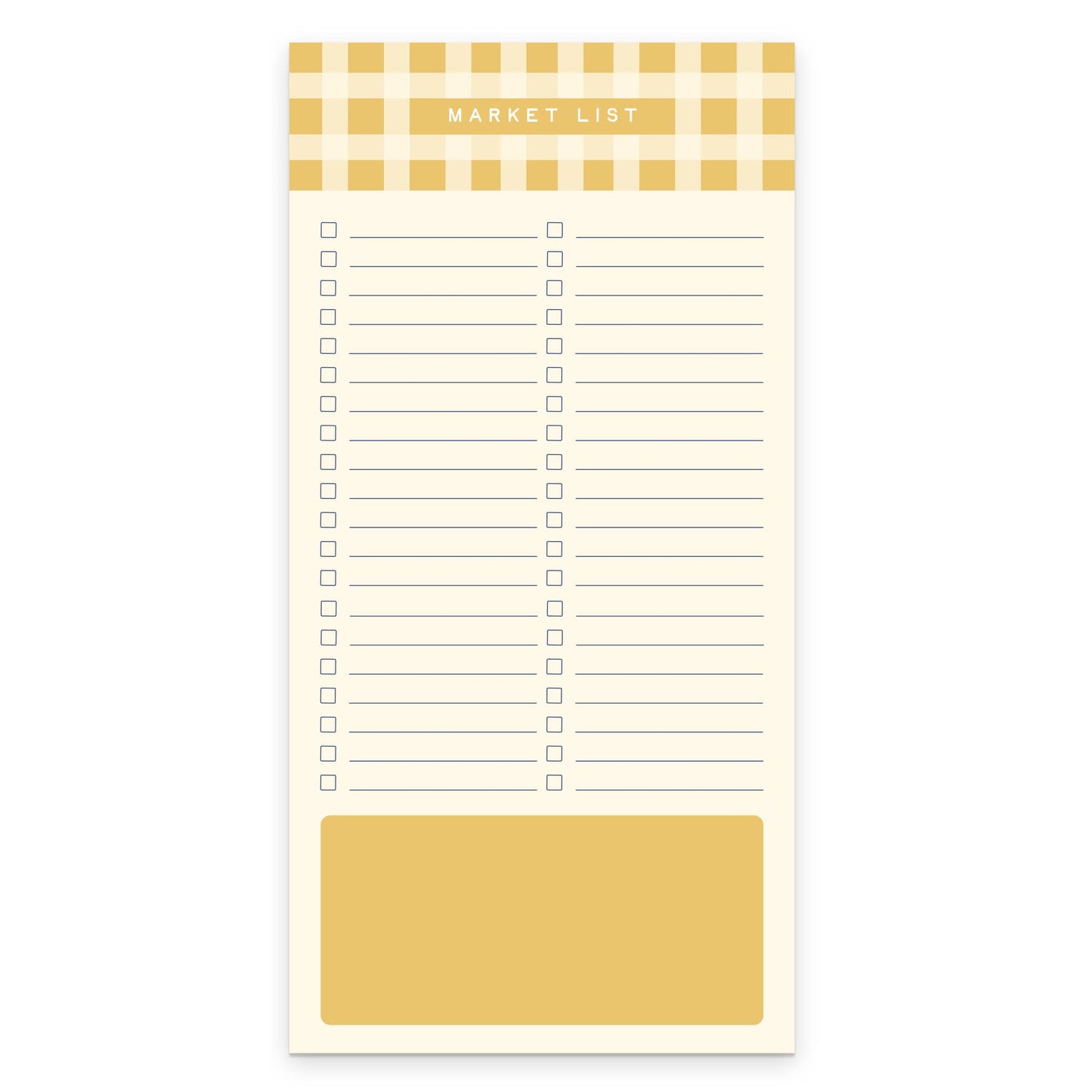 Gingham Pattern Market List