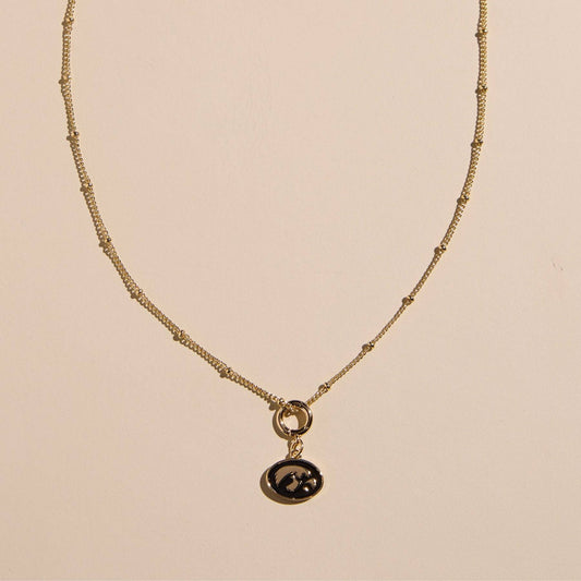 University of Iowa Tigerhawk Charm Necklace