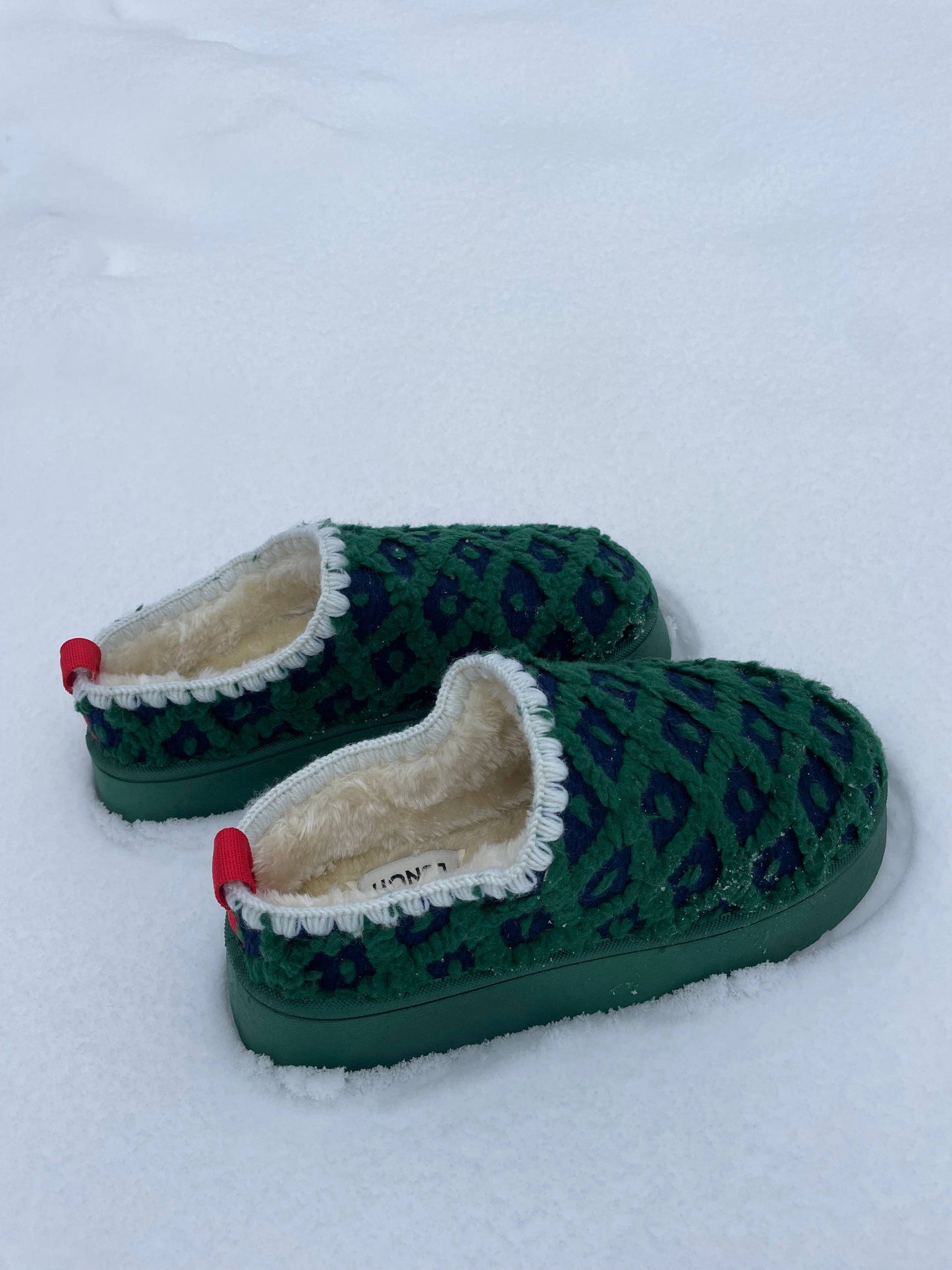 Alpine Slipper | Navy + Green