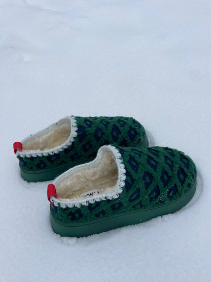 Alpine Slipper | Navy + Green